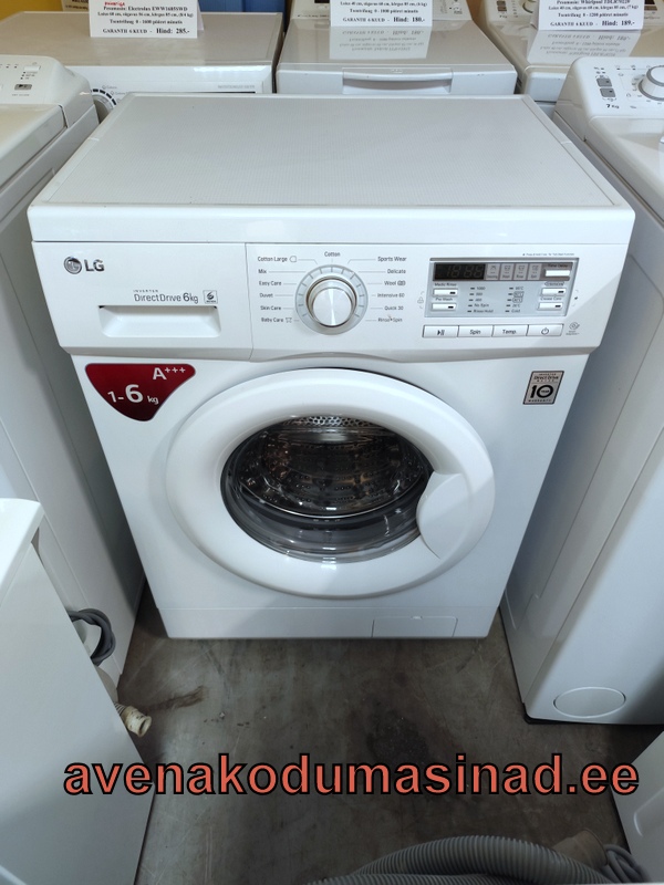 Kasutatud pesumasin LG FH0B8NDA0 (1 - 6 kg, inverter-otsemootor)