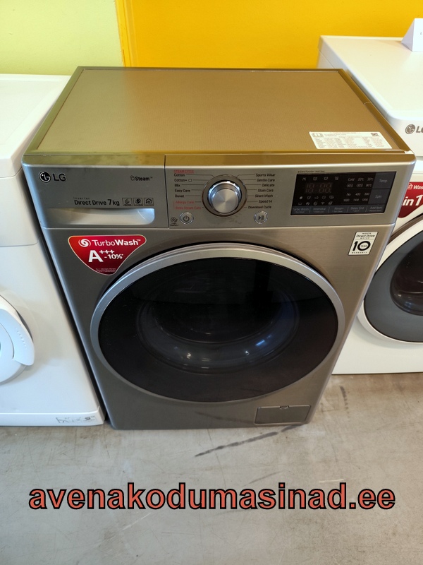 Kasutatud pesumasin LG F2J7HY8S (1 - 7 kg, inverter-otsemootor).