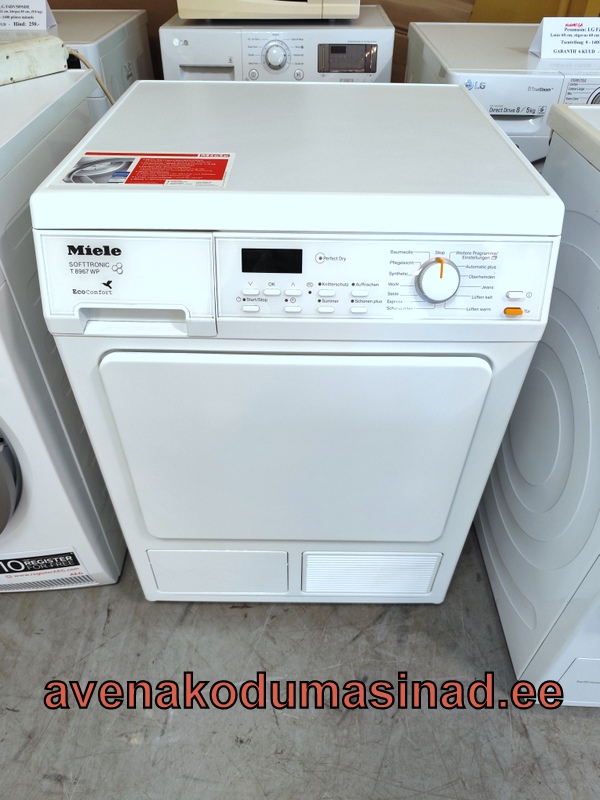 Kasutatud pesukuivati Miele T8967WP (1 - 7 kg).