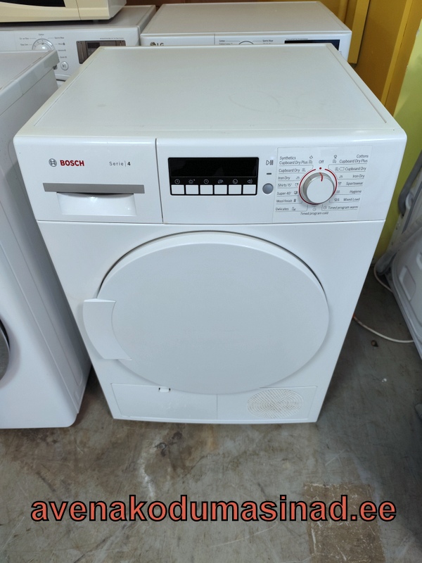 Kasutatud pesukuivati Bosch WTB86267(1 - 8 kg, soojusvahetiga).